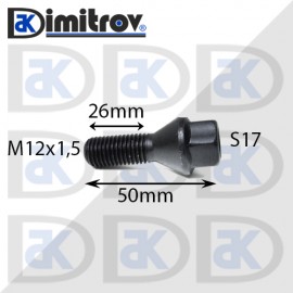 Болт джанта М12х1,5 S17 50mm
